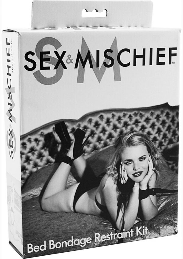 Sex And Mischief Bed Bondage Restraint Kit Black