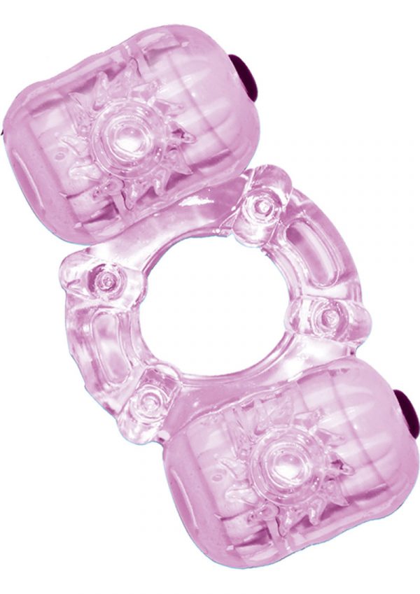 Hero Double Pleaser Teaser Cock Ring Waterproof Purple