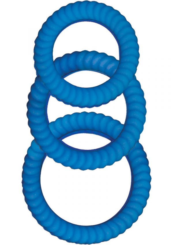 Ram Ultra Cocksweller Silicone Cock Rings Waterproof Blue