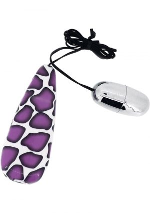 Primal Instinct Remote Wired Control Bullet Giraffe Print Purple