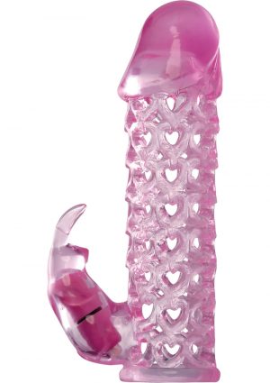 Fantasy Xtensions Vibrating Couples Cock Cage Waterproof Pink 6.25 Inch