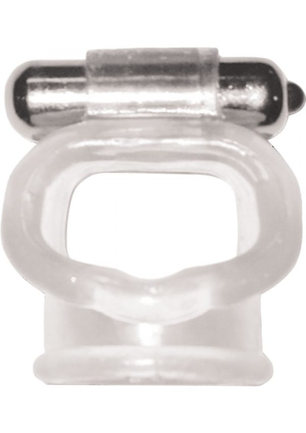 Wet Dreams Vibrating Super Stud Sling Silicone Cockring Waterproof Clear