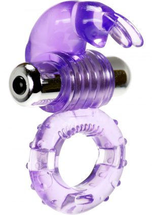 Linx Hopping Hare Vibrating Cock Ring Waterproof Purple