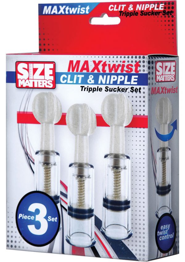 Size Matters Clit And Nipple Triple Sucker Set Clear