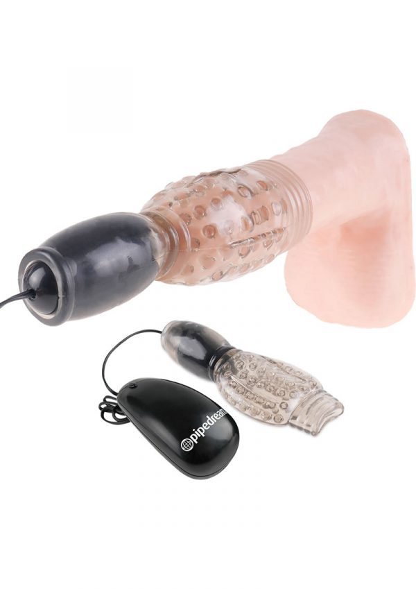 Fetish Fantasy Series Vibrating Head Teazer Wired Remote Control Clear