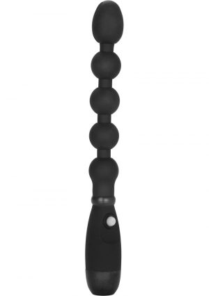 Booty Call Booty Bender Silicone Beaded Anal Probe Waterproof Black 7 Inch