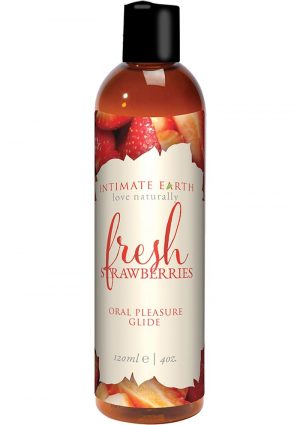 Intimate Earth Oral Pleasure Glide Fresh Strawberries 4 Ounce