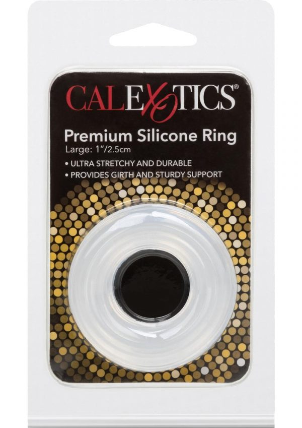 Premium Silicone Cock Ring Clear Large