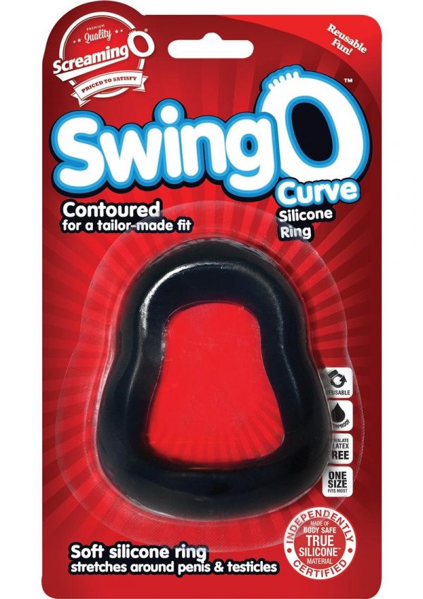 SwingO Curve Silicone Cockring Black