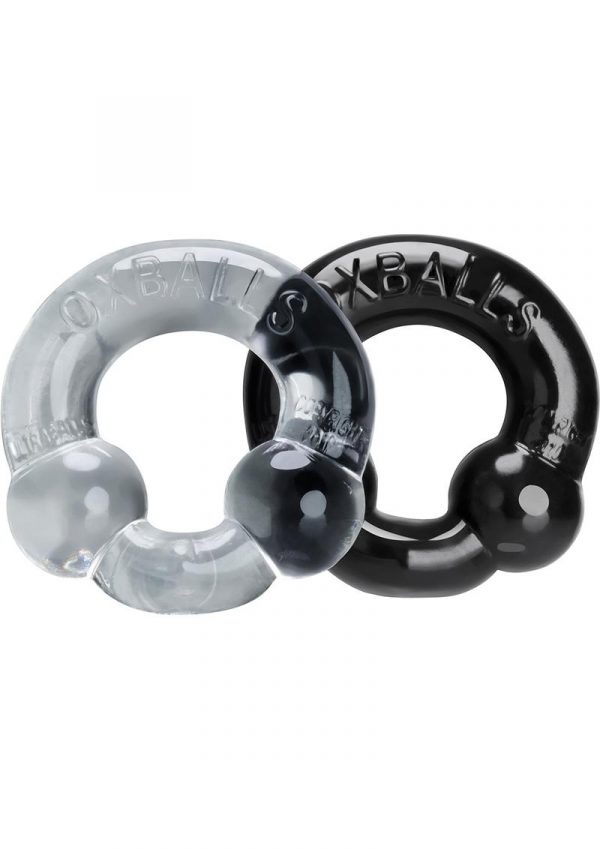 Oxballs Ultraballs Cockring Set 2 Each Per Set Black And Clear