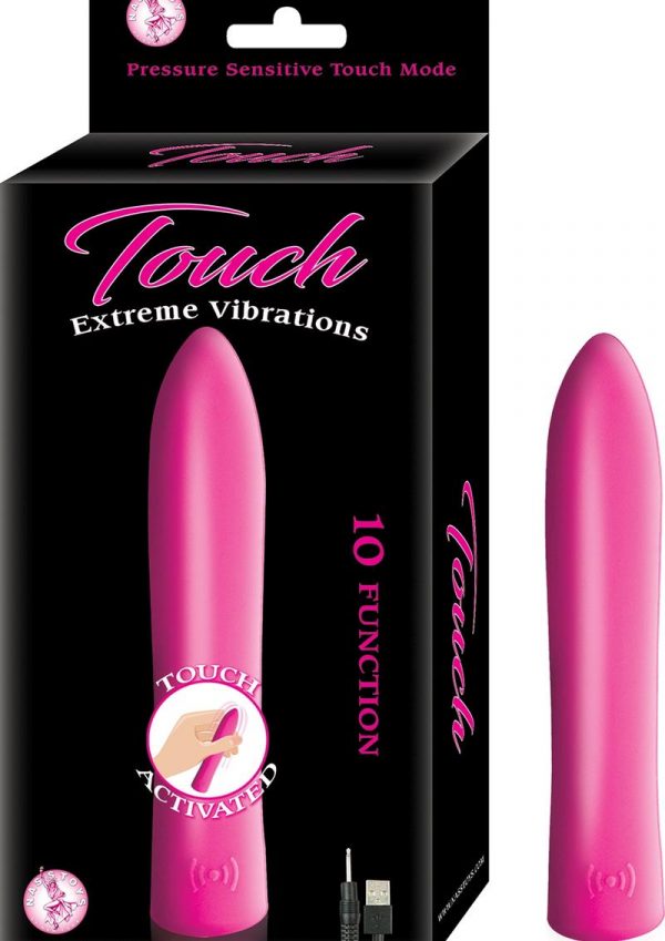 Touch Extreme Vibrations Touch Activited Silicone Vibe Waterproof Pink 5 Inch