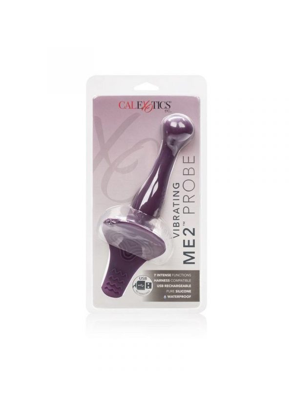 Vibrating Me2 Probe Silicone G-Vibe Waterproof Purple 6.5 Inch