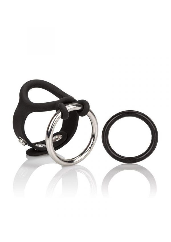 Colt Enhancer Set Adjustable Fastener Snap With Stainless Steel Cockring