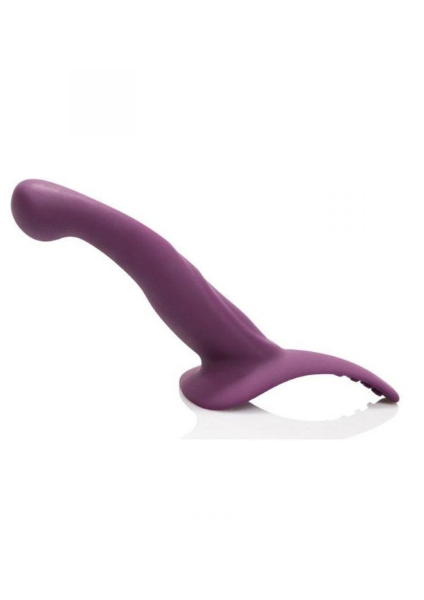 Me2 Vibrating Silicone Probe Strap On Waterproof Purple 6.5 Inches