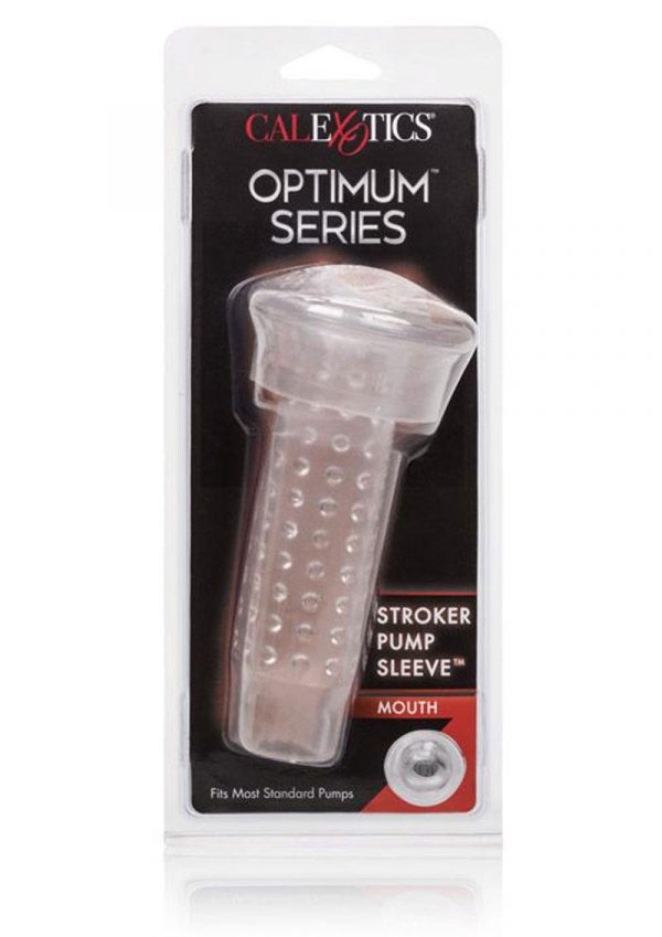 Optimum Series Stroker Pump Sleeve Textured Mouth Clear 6.25 Inch