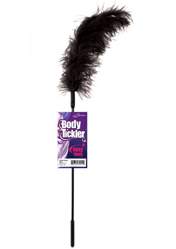 Body Tickler Ostrich Feather Tickler Black