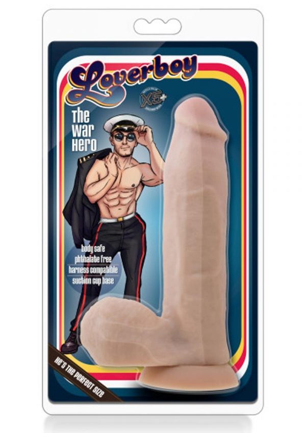 Loverboy The War Hero Realistic Dildo Vanilla 8 Inch