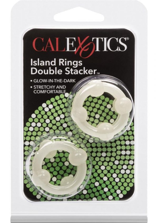 Island Rings Double Stacker Glow In The Dark 2 Styles