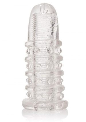 Universal Stimulator Multi Purpose Sleeve And Masturbator Reversible 4.5 Inch Clear