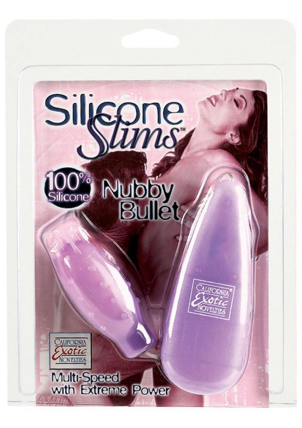 Silicones Slims Nubby Bullet Multispeed Remote 3 inch Purple