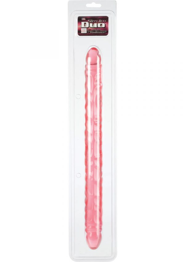 Translucence Slim Jim Duo Double Dong 17 Inch Pink