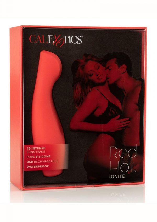 Red Hot Ignite Clitoral Stimulation Silicone Rechargeable Waterproof Red