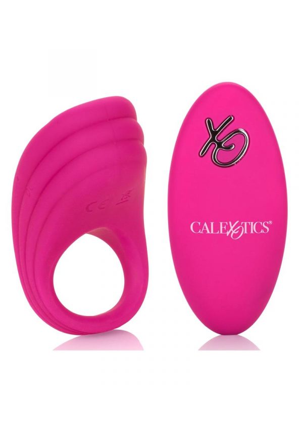 Silicone Remote Pleasure Ring Silicone Waterproof Rechargeable Pink