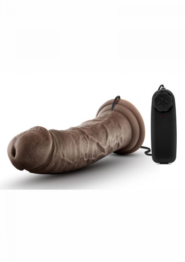 Dr Skin Dr Joe Dildo 8in Vibrating With Wired Remote - Chocolate