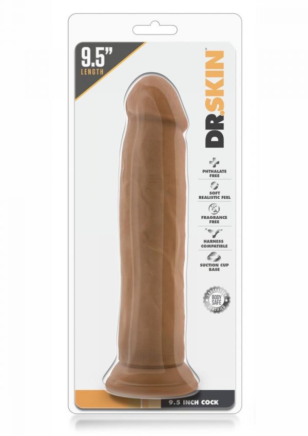 Dr Skin Cock Realistic Dildo Mocha 9.5 Inch