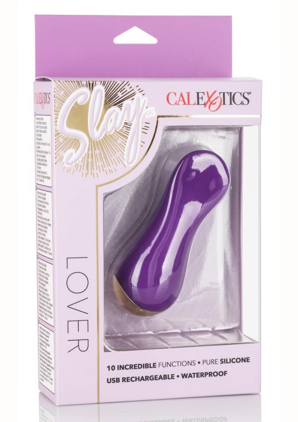 Slay Lover Massager Vibrating Multispeed Silicone Purple