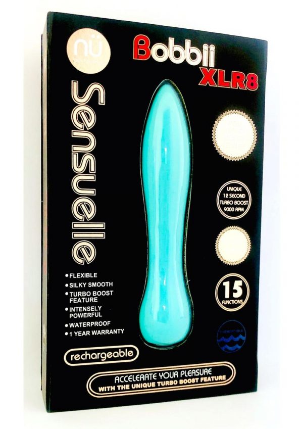 Bobbii Xlr8 Turbo Boost Vibrator Waterproof  Electric Blue