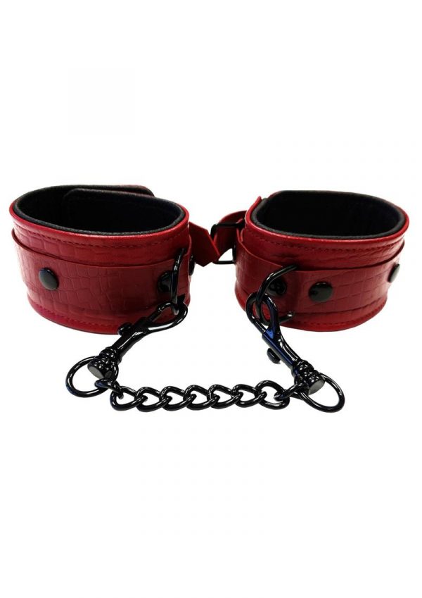 Rouge Anaconda Wrist Cuff Bondage Burg/Black