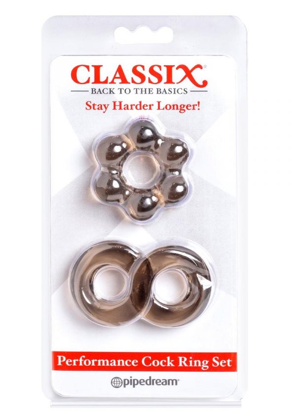 Classix Performance Cock Ring Set Smoke