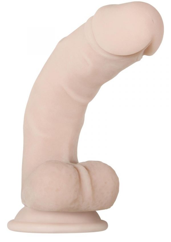 Real Supple Poseable Dildo With Balls 9.5in - Vanilla