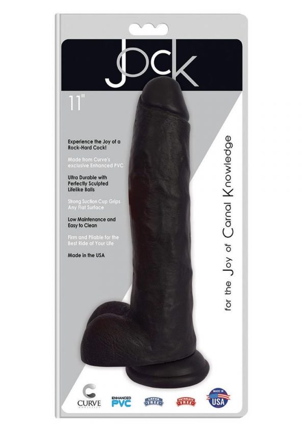 Jock Realistic Dong With Balls 11in - Black