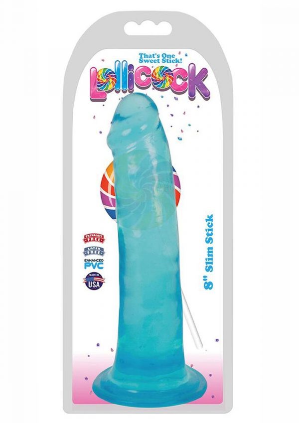 Lollicock Stim Stick Dildo 8in - Berry Ice