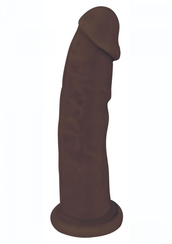 FleshStixxx Dual Density Silicone Bendable Dildo 8in - Chocolate