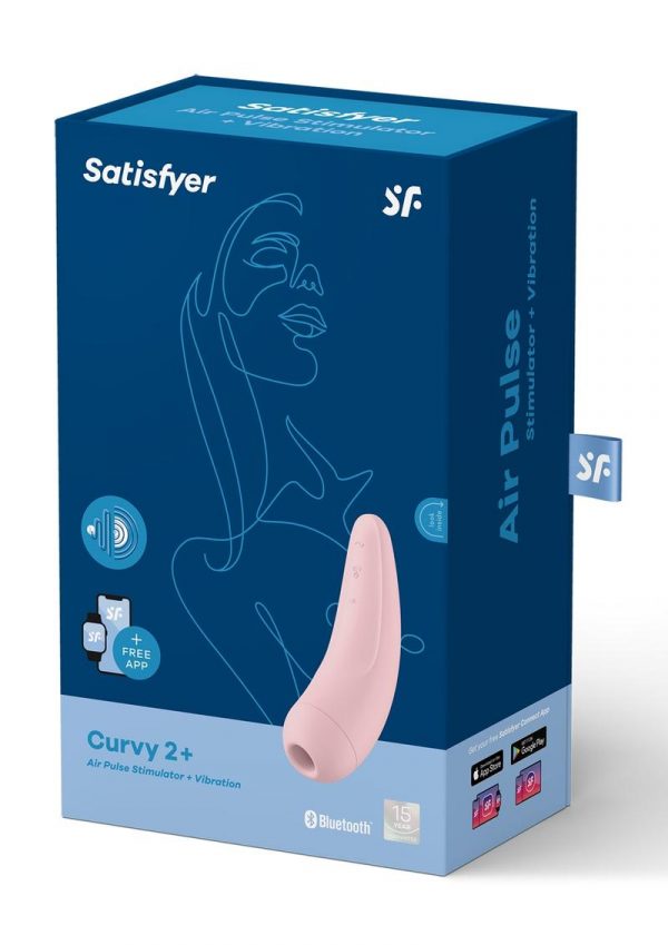 Satisfyer Curvy 2+ Rechargeable Silicone Clitoral Stimulator - Pink