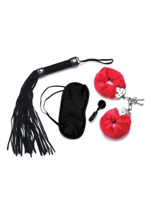 Frisky Passion Fetish Kit 4pc - Red/Black