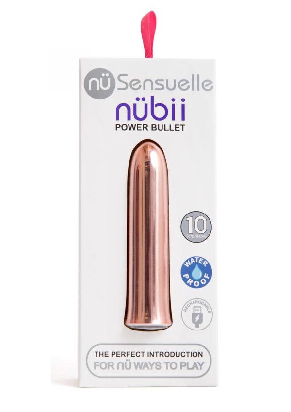 Sensuelle Nubii 15 Function Silicone Rechargeable Bullet - Rose Gold