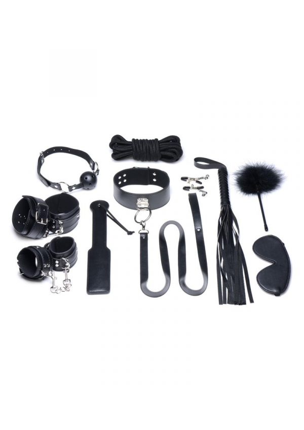 Strict Deluxe Bondage Set (10pc) - Black