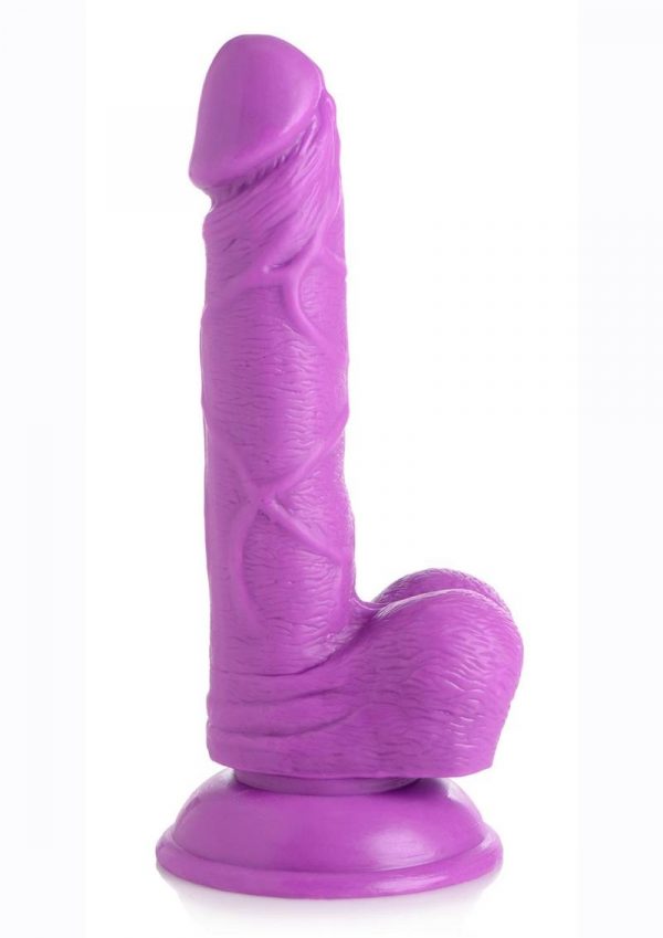 Pop Peckers Dildo with Balls 6.5in - Purple