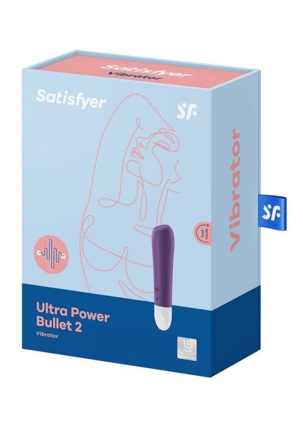 Satisfyer Ultra Power Bullet 2 Rechargeable Silicone Bullet Vibrator - Purple