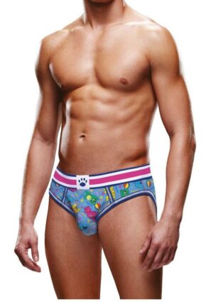 Prowler Beach Bears Open Brief - Large - Blue