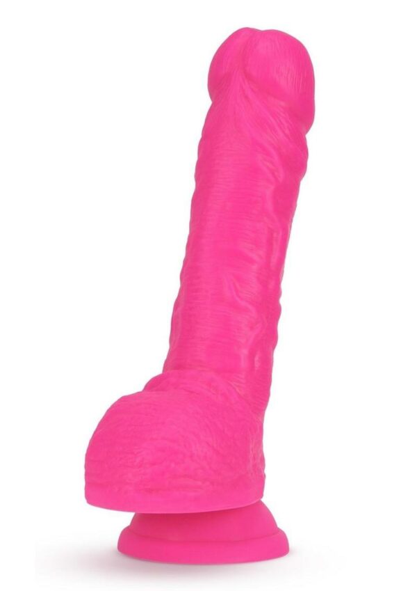 Neo Dual Density Dildo 9in - Neon Pink