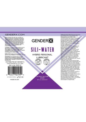 Gender X Sili-Water Hybrid Lubricant 2oz