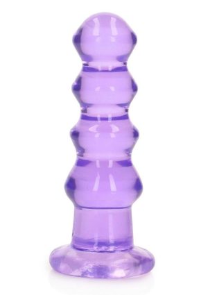 RealRock Curvy Dildo or Butt Plug 5.5in - Purple