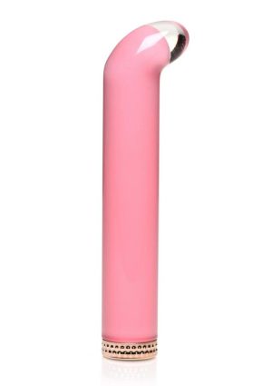 Prisms 10X Mini G-Spot Vibe Rechargeable Glass Bullet - Pink